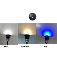 HALF MOON - BLACK CASING ALUMINUM - LED COURTESY LIGHT- 12 volts - IP67 -1 WATT - WK-SS1APX - AZLED